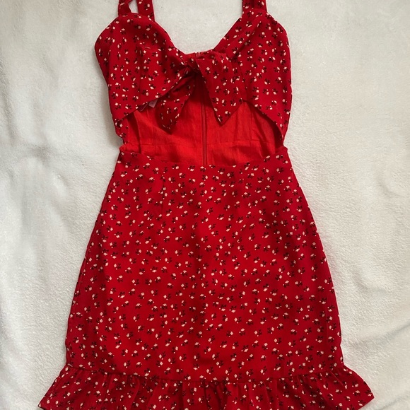 Faithful Mini Dress Red Floral - Picture 6 of 6